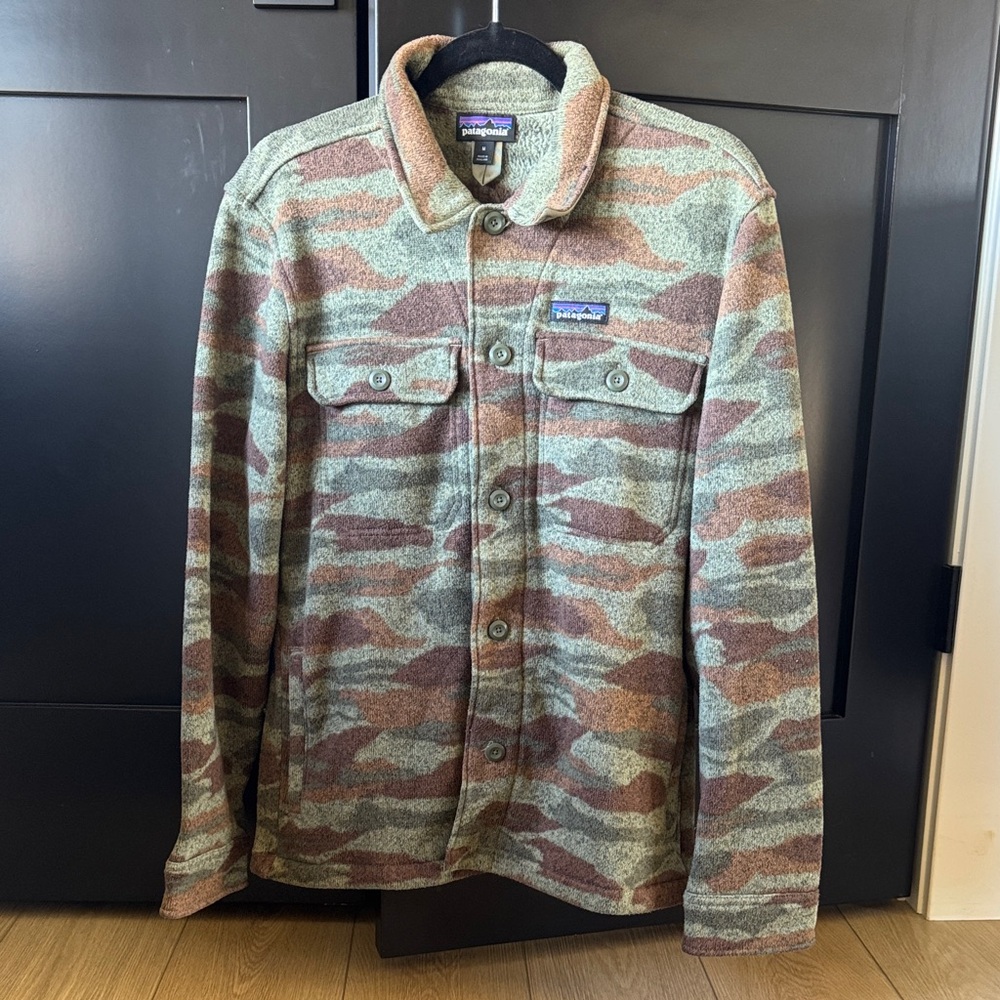 Patagonia Men's Camo Jacket - Green and Brown